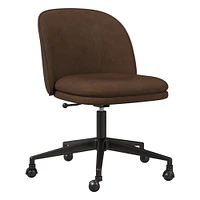 Wayne Leather Swivel Office Chair | West Elm