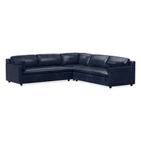 Marin Leather 3-Piece L-Shaped Sectional (114") | West Elm