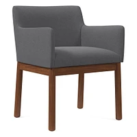 Hargrove Arm Chair, Ydlw, Alabaster, Cool Walnut