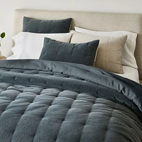 Classic Cotton Velvet Tack Stitch Quilt & Shams | West Elm