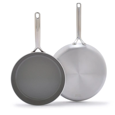 GreenPan™ GP5 Stainless Steel 2-Piece Frypan Set | West Elm