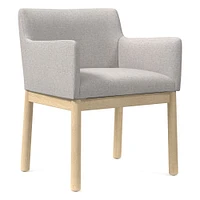 Hargrove Arm Chair, Ydlw, Alabaster, Cool Walnut