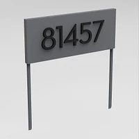 hi Neighbor Yard Sign with Magnetic Wasatch House Numbers, White/Black