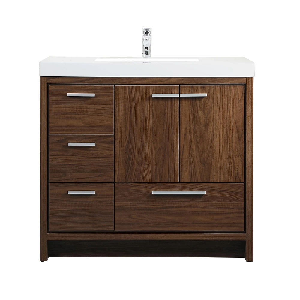 Donovan Single Bathroom Vanity, 24", Natural Oak