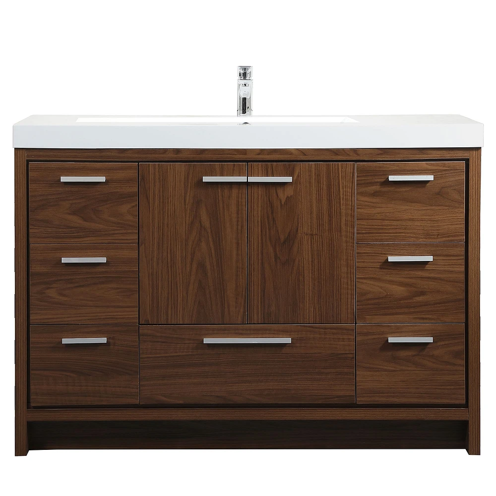 Donovan Single Bathroom Vanity, 24", Natural Oak