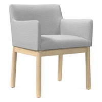 Hargrove Arm Chair, Ydlw, Alabaster, Cool Walnut