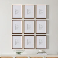 Multi-Mat Wood Gallery Frame, Walnut, 5x7