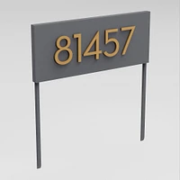 hi Neighbor Yard Sign with Magnetic Wasatch House Numbers, White/Black