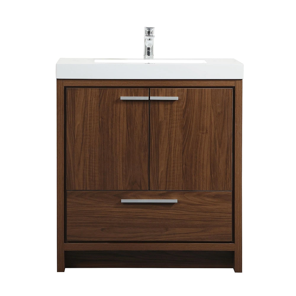 Donovan Single Bathroom Vanity, 24", Natural Oak