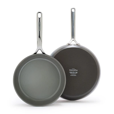 GreenPan GP5 Healthy Ceramic Nonstick 2-Piece Frypan Set, Cream