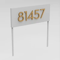 hi Neighbor Yard Sign with Magnetic Wasatch House Numbers, White/Black