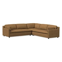 Marin Leather 3-Piece L-Shaped Sectional (114") | West Elm