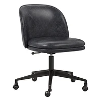 Wayne Leather Swivel Office Chair | West Elm