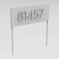 hi Neighbor Yard Sign with Magnetic Wasatch House Numbers, White/Black