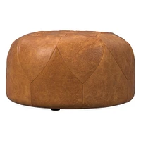 Brighton Leather Ottoman | West Elm