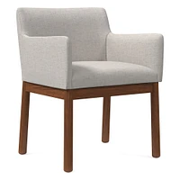 Hargrove Arm Chair, Ydlw, Alabaster, Cool Walnut