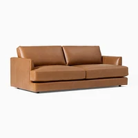 Haven 108" Sofa, Down Blend, Weston Leather, Cinnamon, Concealed Supports