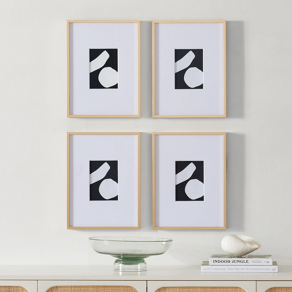 Multi-Mat Metal Gallery Frame, Polished Brass, 5x7