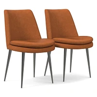 Finley Low-Back Leather Dining Chair (Set of 2) | West Elm