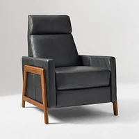 Spencer Recliner, Poly, Saddle Leather, Nut, Walnut