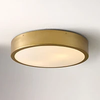 Matthews 12" Flush Mount, Antique Brass