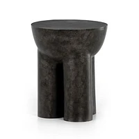 Sante End Table, Aluminum, Raw Black