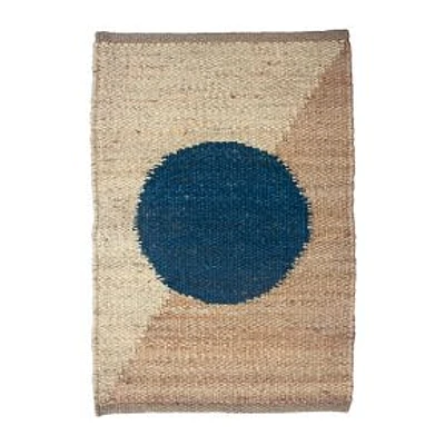 Margeaux Blue + White Circle Jute Rug