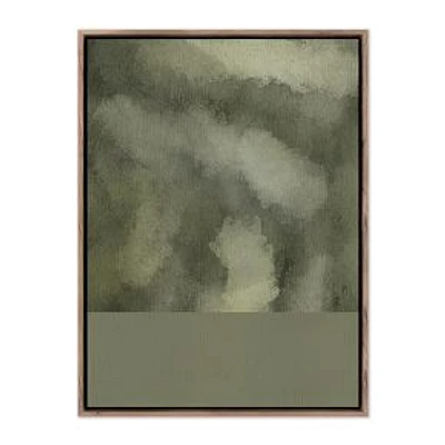 Jade by Shatha Al Dafai Canvas Floater Frame, 30x40, Rustic Walnut