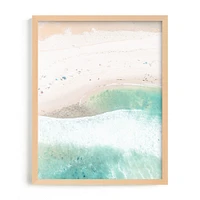 Wave Shapes by Caroline Mint, White Wood Frame, Full Bleed, 11x14