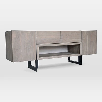 Modern Solid Wood & Iron Media Console 72", Natural