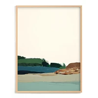 Spring Seascape Diptych I by Caryn Owen, Natural Wood Frame, Full Bleed, 30x40