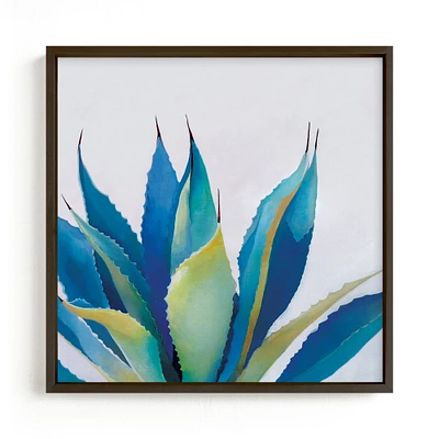 Blue Agave by Amanda Phelps, White Wood Frame, Full Bleed, 11x11