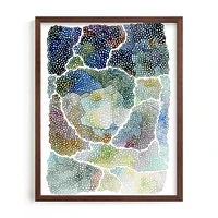 Freckle Topography II by Kelly Place, White Wood Frame, Full Bleed, 11x14