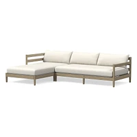 Hargrove Outdoor Right 2-Piece Chaise Sectional Cushion Covers, Canvas, Natural