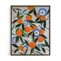 Orange Tree by Rachel Roe, White Wood Frame, Full Bleed, 11x14