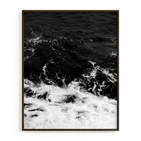 Obsidian Sea by Kamala Nahas, White Wood Frame, Full Bleed, 16x20