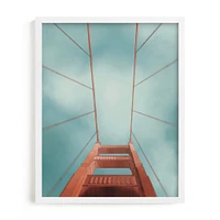 San Francisco Golden Gate Bridge by Lauren Cheng, White Wood Frame, Full Bleed, 11x14