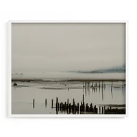 Fog at the Beach PNW by Katie Buckman, White Wood Frame, Full Bleed, 20"x16"