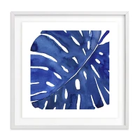 Azul II by Luz Alliati, White Wood Frame, Full Bleed, 11x11