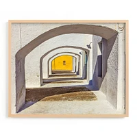 Arches of Santorini by Pamela Viola, White Wood Frame, Full Bleed, 20x16