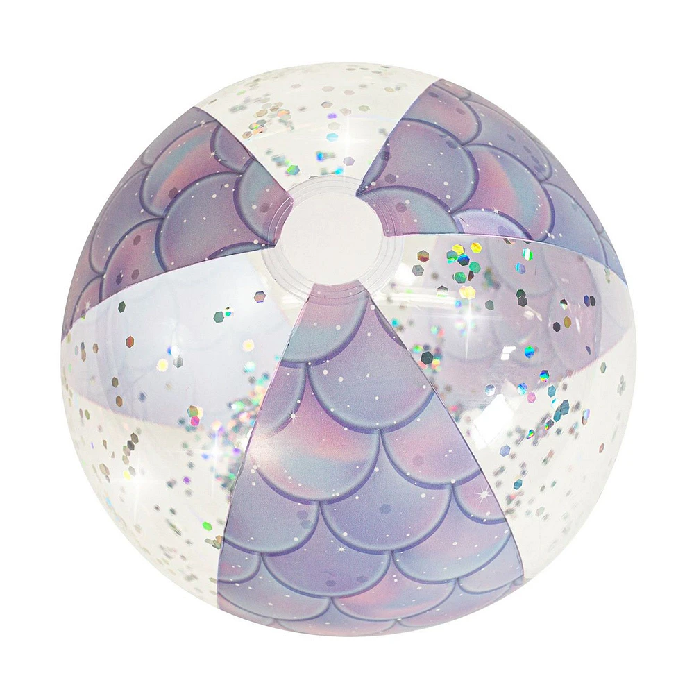 Poolcandy Glitter Jumbo Beach Ball - 13.75", Silver