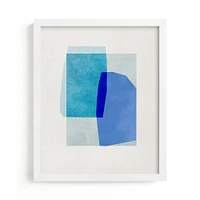 blue abstraction by Weronika Sumak, White Wood Frame, Full Bleed, 8x10