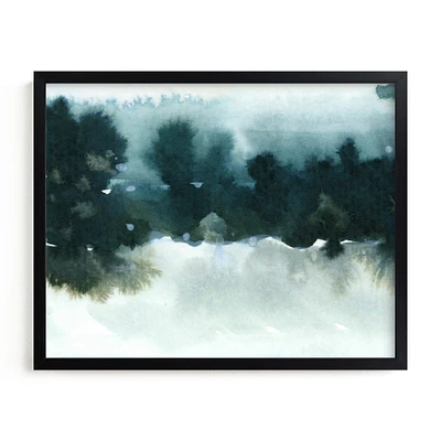 Night Falling 2 by Lindsay Megahed, White Wood Frame, Full Bleed, 14"x11"