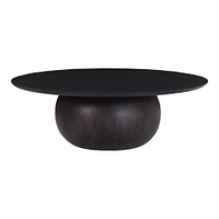 Spherical Base Coffee Table,Solid Acacia,