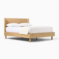 Ellington Fluted Shelter Headboard, Queen Bed, Blonde