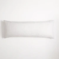 European Flax Linen Body Pillow Cover, One Size, White