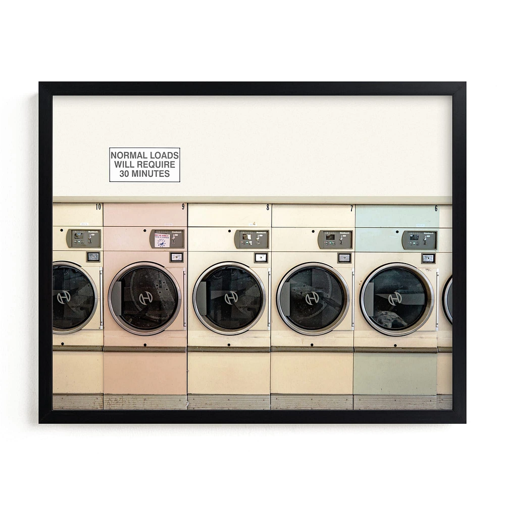 at the laundromat by Maja Cunningham, White Wood Frame, Full Bleed, 14x11