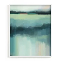 Blue Lagoon by Alison Jerry, White Wood Frame, Full Bleed, 16x20