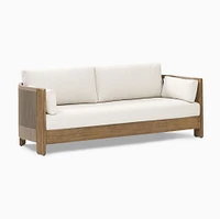 Porto Outdoor 66" Loveseat, Driftwood, Pearl Gray