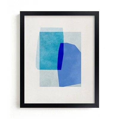 blue abstraction by Weronika Sumak, White Wood Frame, Full Bleed, 8x10